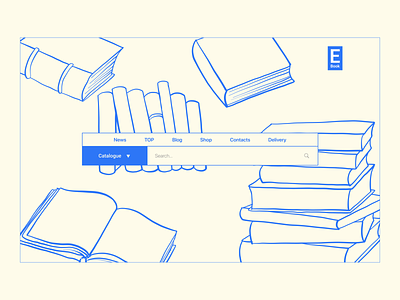 Online bookstore book design landing online ui uiux web