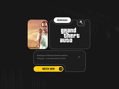 Redesign Rockstar Games | Website | UI/UX design game gta redesign ui uiux ux web