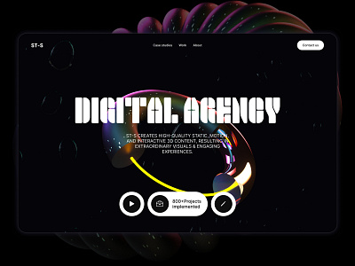 ST_S | Creative Design Agency Landing Page Website 3 agency design digital landing studio ui uiux ux web