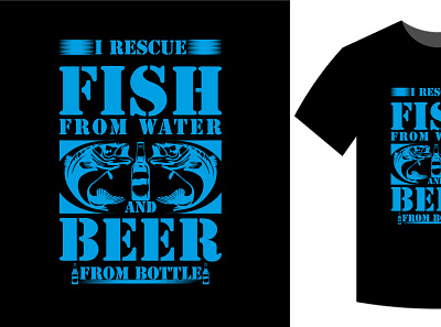 I rescue fish graphic design illustration t shirt design vector