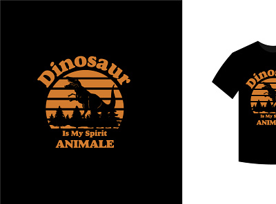 dinosaur is my spirit animale design graphic design illistrator t shirt design vector