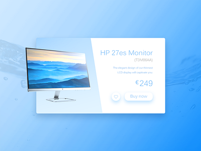 HP E-commerce Shop Product Page. 012 blue daily ui e commerce hp monitor shop ui ui design user interface ux