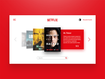 Netflix TV App. 025 app daily ui netflix red tv ui ux