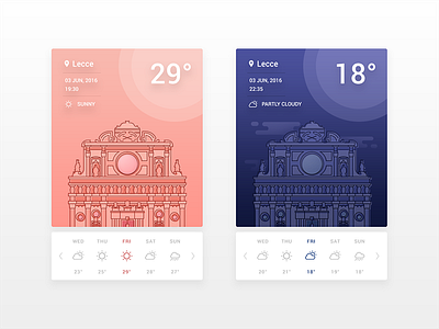 Weather App. 037 app daily ui day lecce night ui ui design ux weather