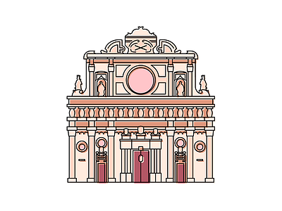 Chiesa di Santa Croce (Lecce). church graphic icon illustration lecce salento