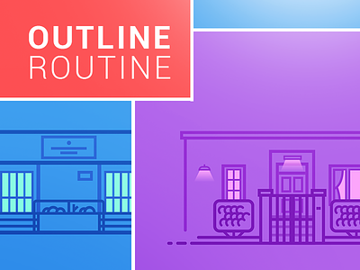 Outline Routine. architecture behance buildings colors home outline project routine setup workstation