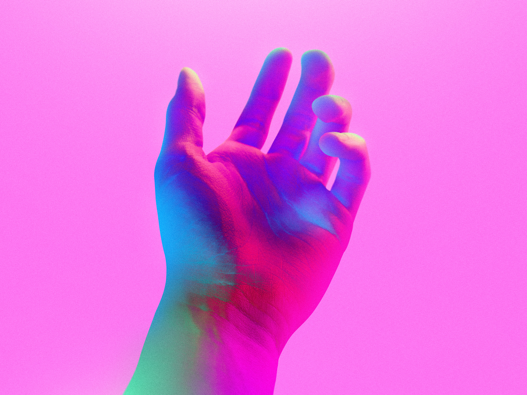 Neon Surrealism - Glowy Hand by Riccardo Cavallo on Dribbble