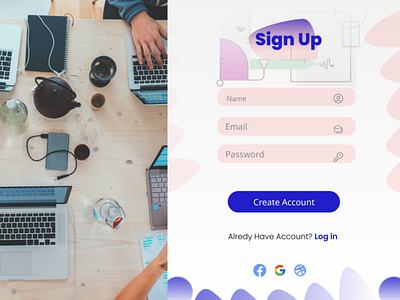 SignUp page design graphic design ui