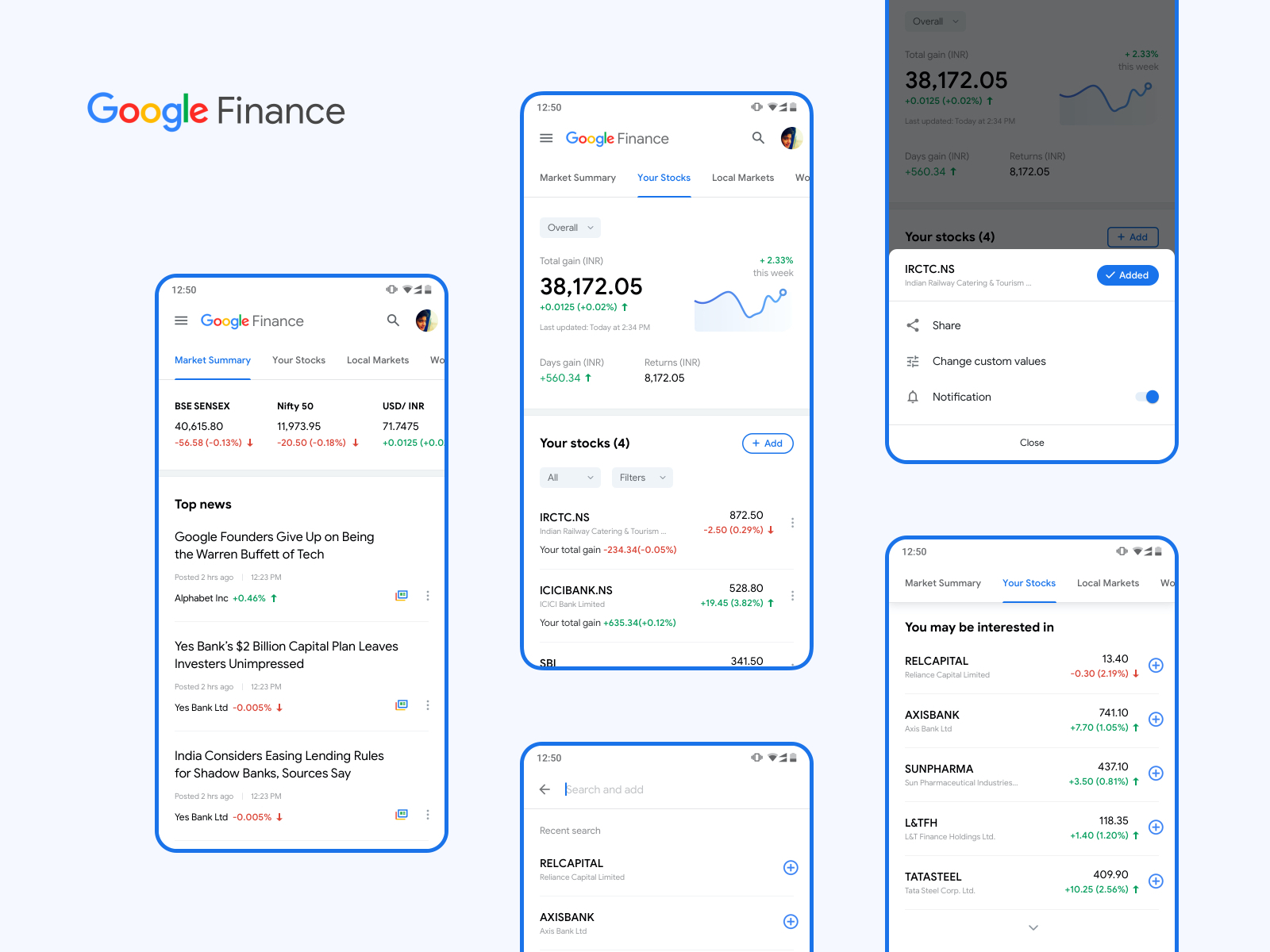 Google Finance Redesign by Shahrukh Khan on Dribbble