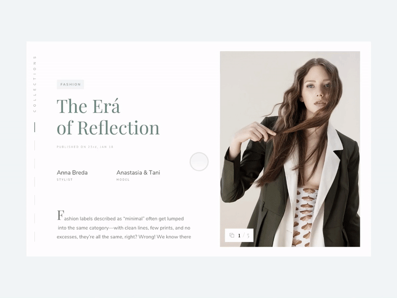 Fashion Edit animation blog collection ecommerce edit fashion gif photography transition ui ux