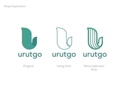 Shape Exploration - UrutGo Logo app branding exploration logo logodesign logotype shape