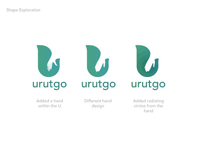 Shape Exploration - UrutGo Logo app hand logo logo design branding logodesign logotype massage