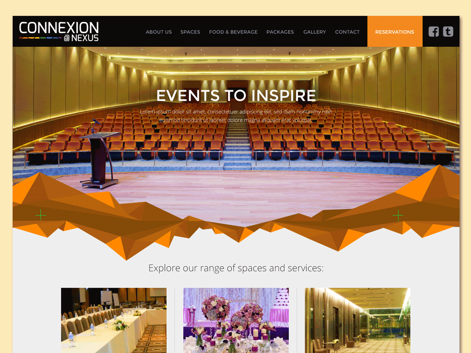 Connexion@Nexus Website Design bangsar south connexion convention center events hall space webdesign