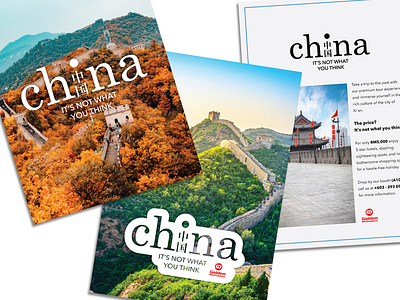 China: It's Not What You Think - Branding for Tourism design flyer graphic design logo