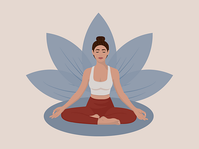 Girl in the Lotus position.