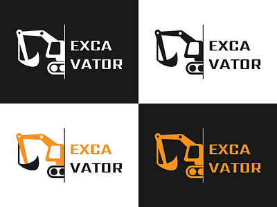 EXCAVATOR LOGO branding brend bulding construction design excavator graphic design logoconstruction logotype rental rental of special equipment vectordesign