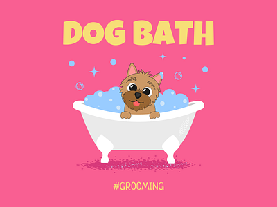 Project for grooming salon adobeillustrator bath dog graphic designer grooming groomingdog groomingsalon illustration vector vectorillustration