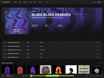 Beatport Redesign Concept - Release page