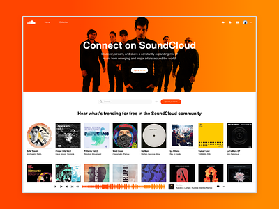 Soundcloud Redesign Concept app branding concept design dribbble flat minimal typography ui ux web website