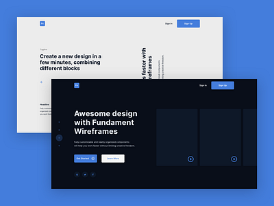 Fundament Web Wireframe Kit II