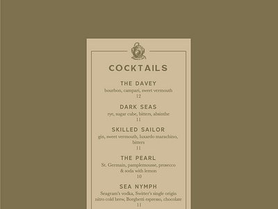 DOWN THE HATCH COCKTAILS branding design graphic design identity layout design menu typography vector