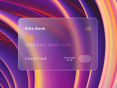 Glass Card Design branding credit card design ui