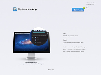 Upsideshare App Website app apple design france ftp mathieubrg odin pixel site ui upsideshare