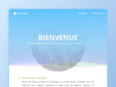 Naturablog blog design nantes nature ui