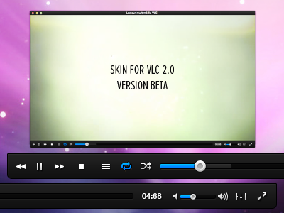 VLC 2.0 Skin Pack clean design france lecteur mathieubrg multimedia odin paris play showtime ui vlc