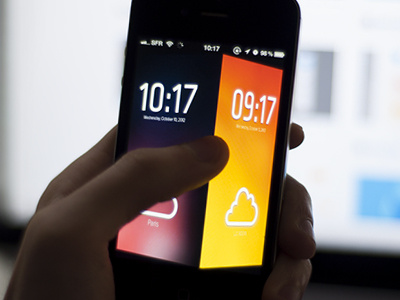 Clock - Switch app clock design france iphone mathieubrg nantes odin paris ui