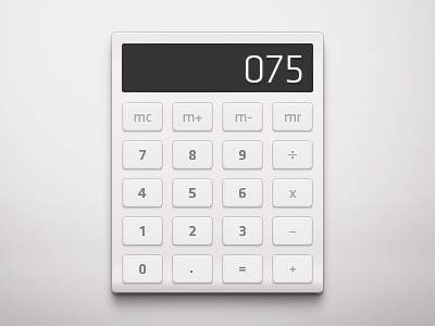 Calculator 075 calculator design france mathieubrg nantes odin paris ui
