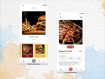 Food delivery app design graphic design ui ux