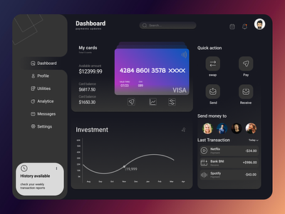 Finance Dashboard Design