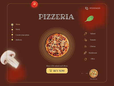 Pizzeria design logo ui ux web design