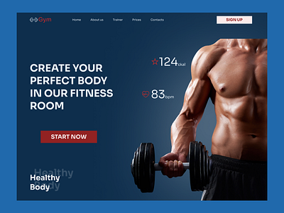 GYM design ui ux web design