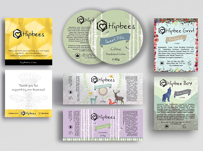Hipbees Branding branding design graphic design illustration label print vector