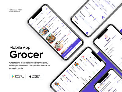 Grocer android app apple backery fresh ios mobile app ui ux