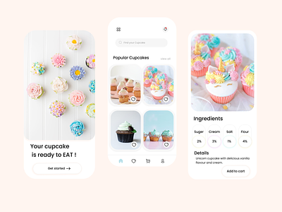Sweets Store App 🧁 app sweets ui ux