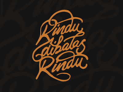 Rindu dibalas Rindu branding illustration lettering typography