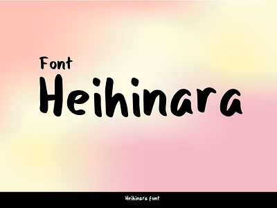 Heihinara - Font badge branding design download font graphic design handwritten illustration logo typography vintage