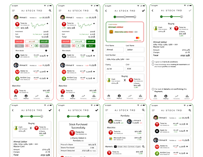 Stock Trading App UI Design app design graphic design ui ux