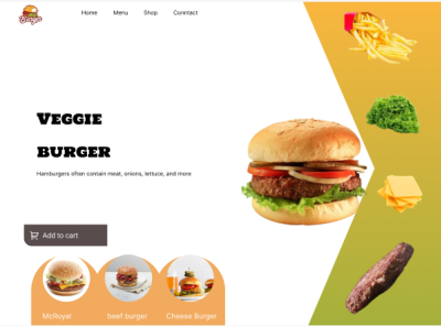 veggie burger app design graphic design ui ux