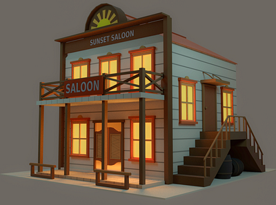 3d model (saloon) 3d