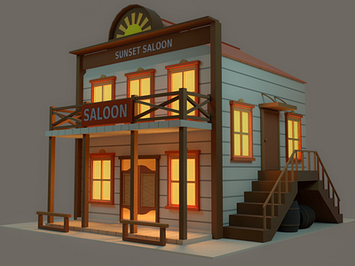 3d model (saloon)