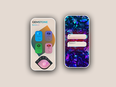 Gemstone Concept 3d app branding crystal design diamond gemstone graphic design icon illustration logo mobile ui userinterface ux vector