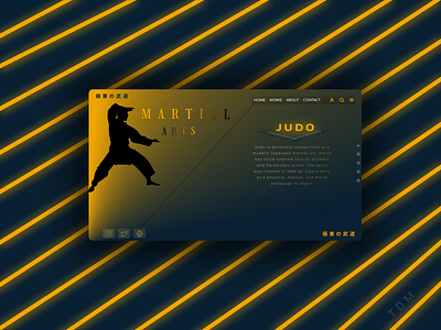 Martial Arts Web Design app arts blue branding business creative design graphic design icon illustration inspiring judo logo martial productdesign ui ux vector web yellow