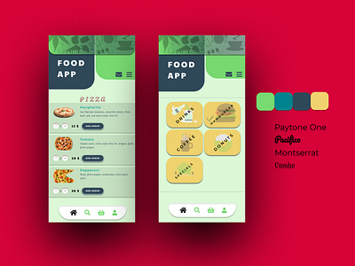 Food Delivery Application app branding cook creative delivery design figma food graphic design green icon illustration logo mobile phone pizza ui ux vector web