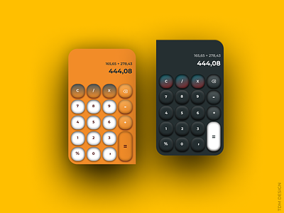 Calculator App Concept UI/UX 3d animation app branding calculator design graphic design icon illustration logo math mobile motion graphics number phone ui ux vector web yellow