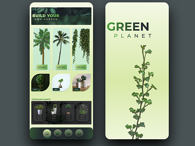 Plant App Concept Design UI/UX android app branding design garden graphic design green home icon illustration ios logo mobile phone plant ui ux vector water web
