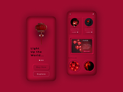 Paper Lantern Concept Mobile UI